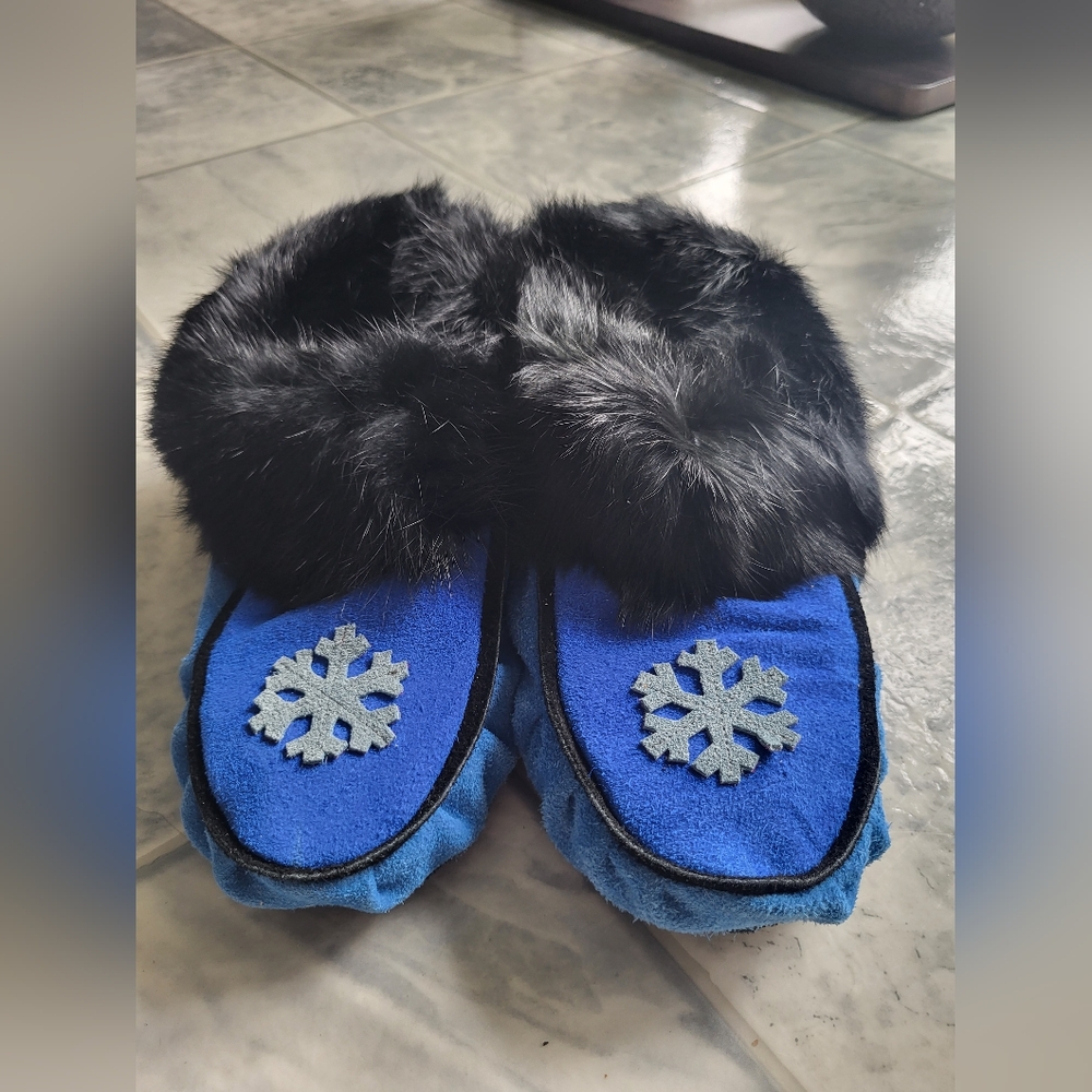 🍦🍦So soft🍦🍦 Homemade leather and fur moccasins